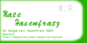 mate hasenfratz business card